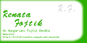 renata fojtik business card