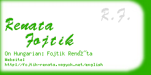 renata fojtik business card